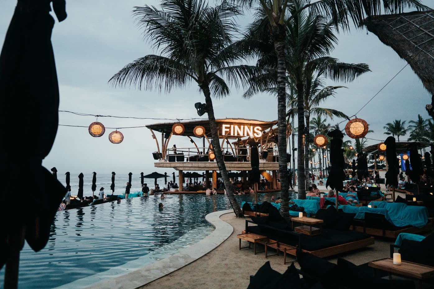 Beach club guests ordering from deckchairs via Waitrr's QR Code menu