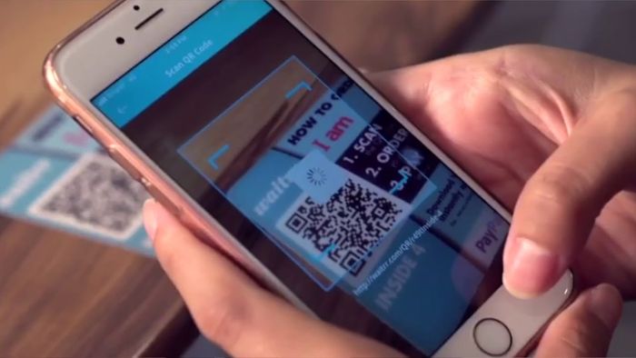 Scan to order and pay from within your phone's browser